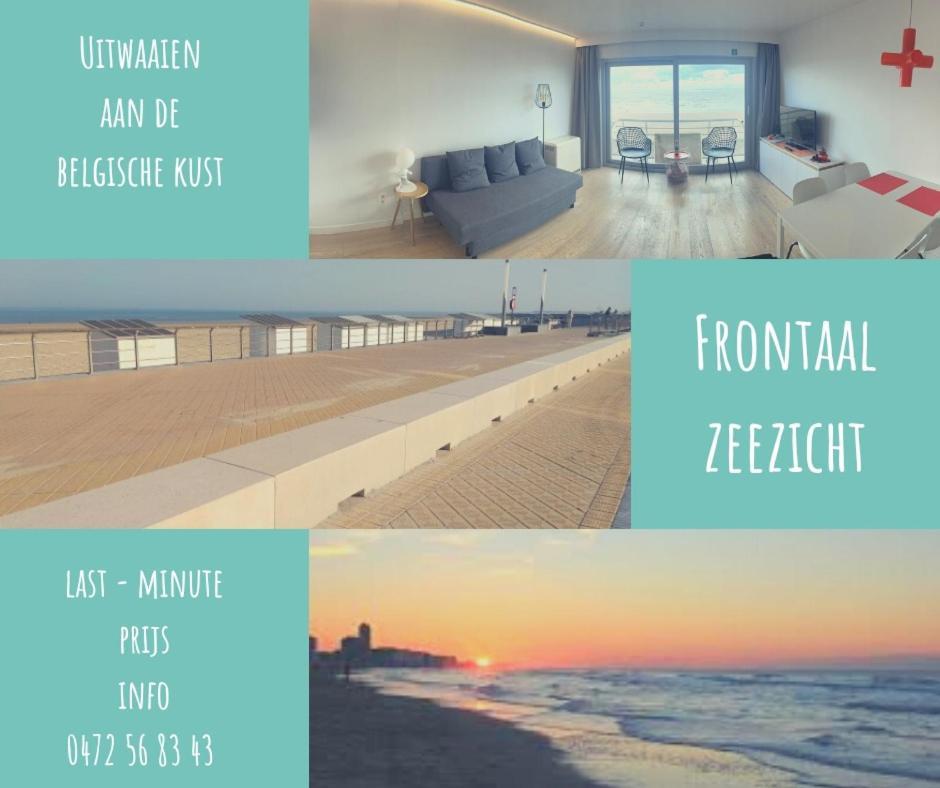 Studio Zwembad Met Frontaal Zeezicht Ostenda Esterno foto